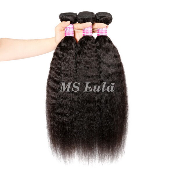 Virgin Hair Weave Bundles Kinky Straight - Image 2